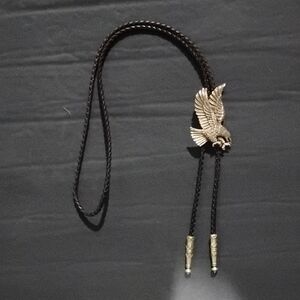 Elegant Silver Eagle Bolo Tie